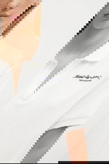 Polotröja Sporty & Rich Hotel du Cap-Eden-Roc Eden Script Terry Polo Shirt Vit | TO00160673WH01, 3