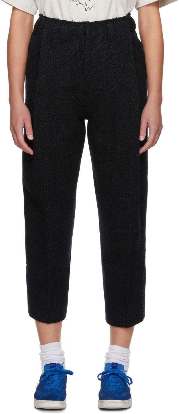 Byxor ADER ERROR Raw Edge Cropped Trousers Svart | BMADFWSA0201BK