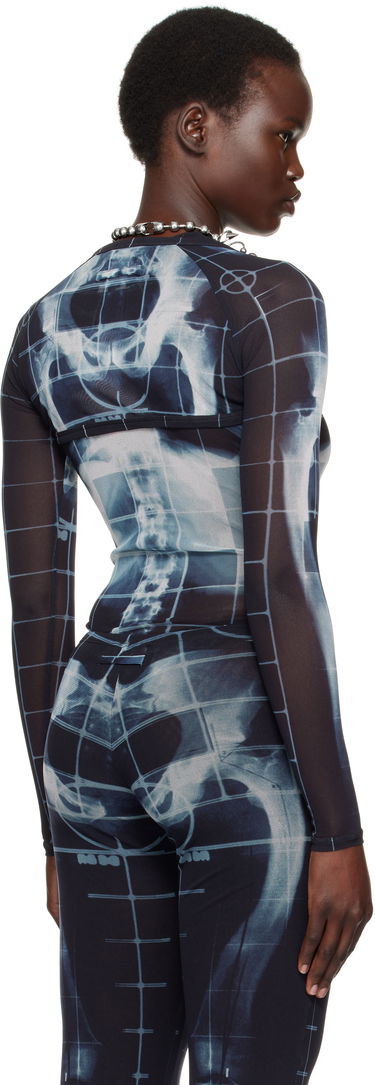 Kropp Jean Paul Gaultier Jean Paul Gaultier 'The Squeletor' X-Ray Print Mesh Top Svart | 25/33-F-TO243-T580-005956, 2