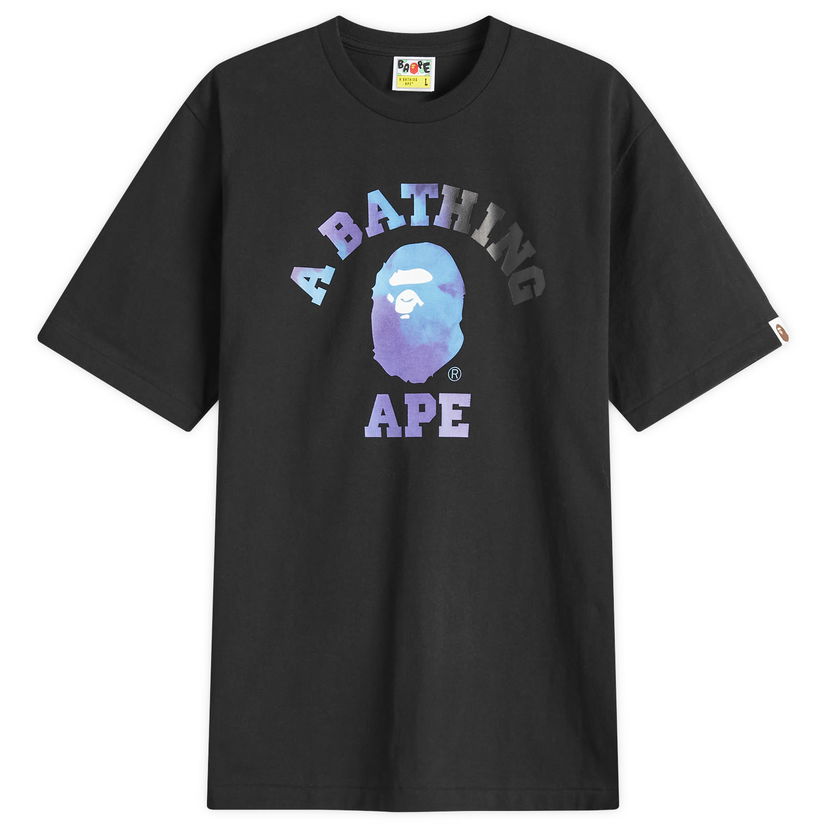 T-shirt BAPE Tie Dye College Graphic T-Shirt Svart | 001TEK801032M-BK2