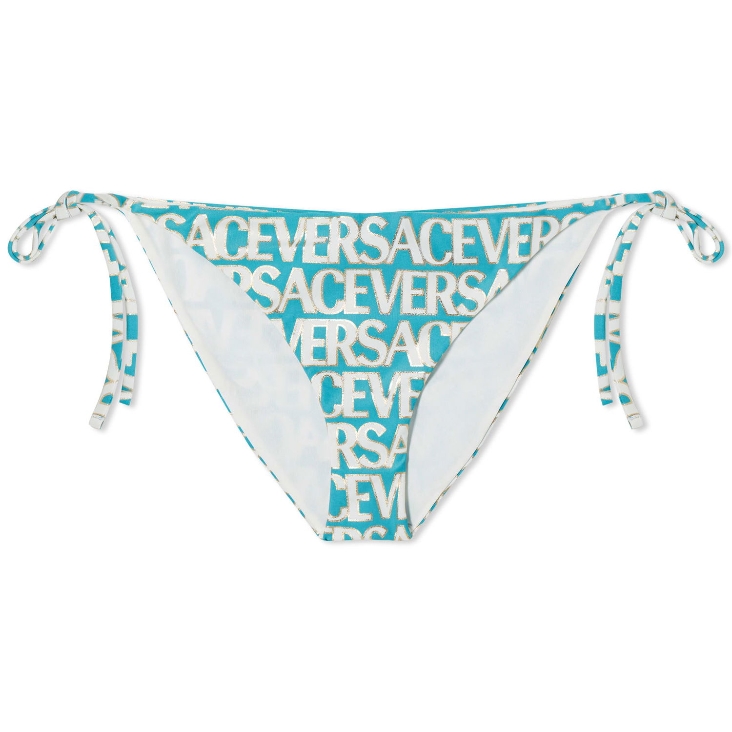 Badkläder Versace All Over Logo Triangle Bikini Bottom Flerfärgad | 1001407-1A08162-5V550, 0