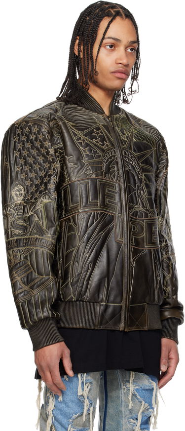 Bomberjacka Who Decides War Who Decides War Pelle Pelle Edition Monument Leather Jacket Brun | 1131480017SS25, 1