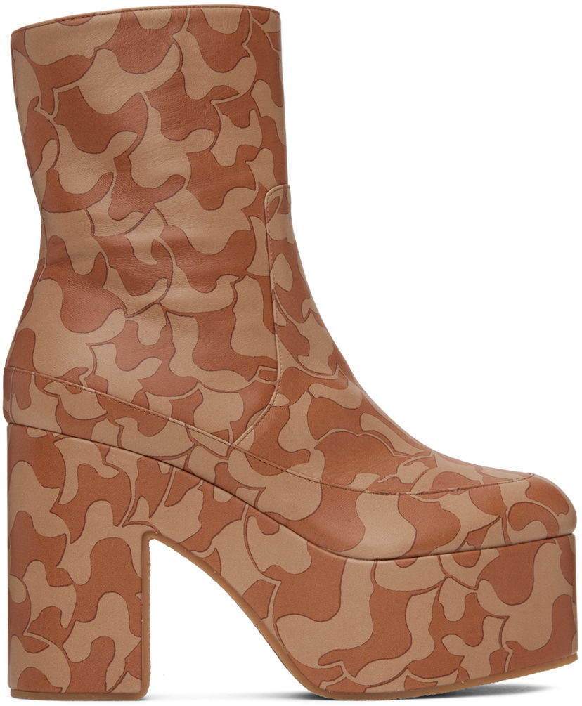 Klä Dries Van Noten Dries Van Noten Platform Ankle Boots Orange | WS241-257-553