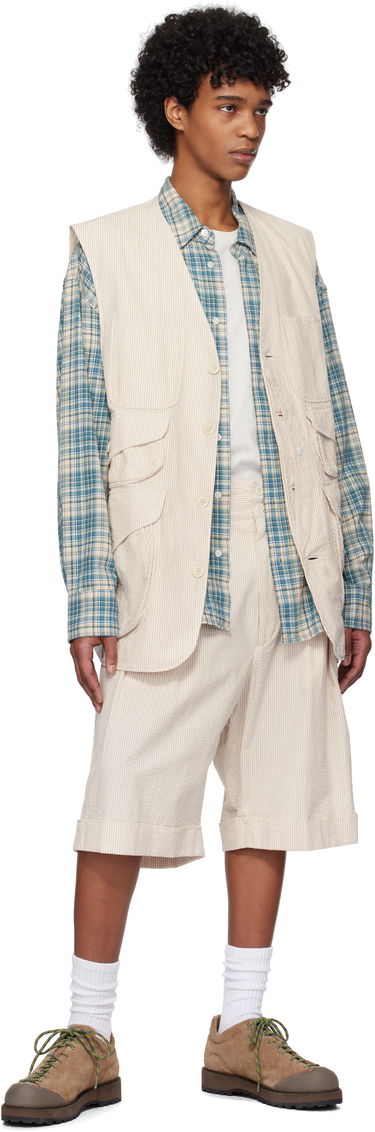 Väst Engineered Garments Engineered Garments Hunting Vest Beige | 25S1D079, 3
