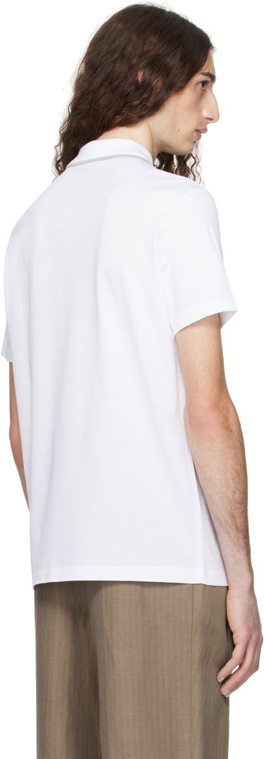 Polotröja Versace Versace Embroidered Polo Vit | 1013906_1A14975, 2