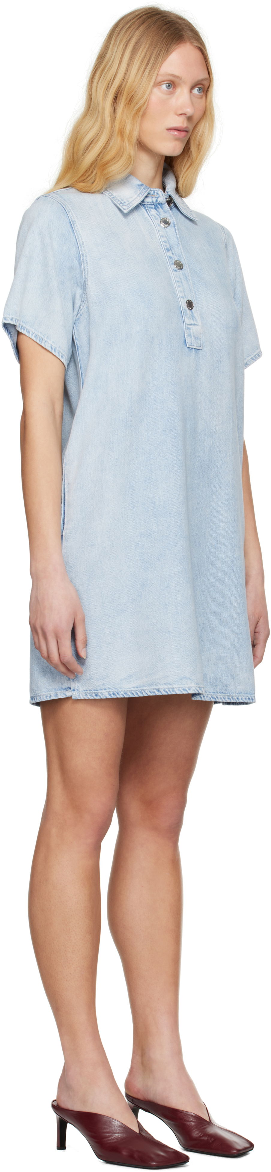 Klä rag & bone Rag & Bone Jocelyn Featherweight Denim Minidress Blå | WDD25S1512UFAL, 1