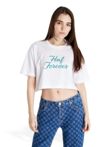 Crop top HUF Forever Crop Tee Vit | WTS0048 WHITE