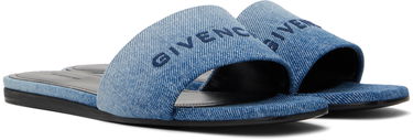 Tillbehör Givenchy Givenchy 4G Flat Denim Slides Blå | BE306FE2CC420, 3