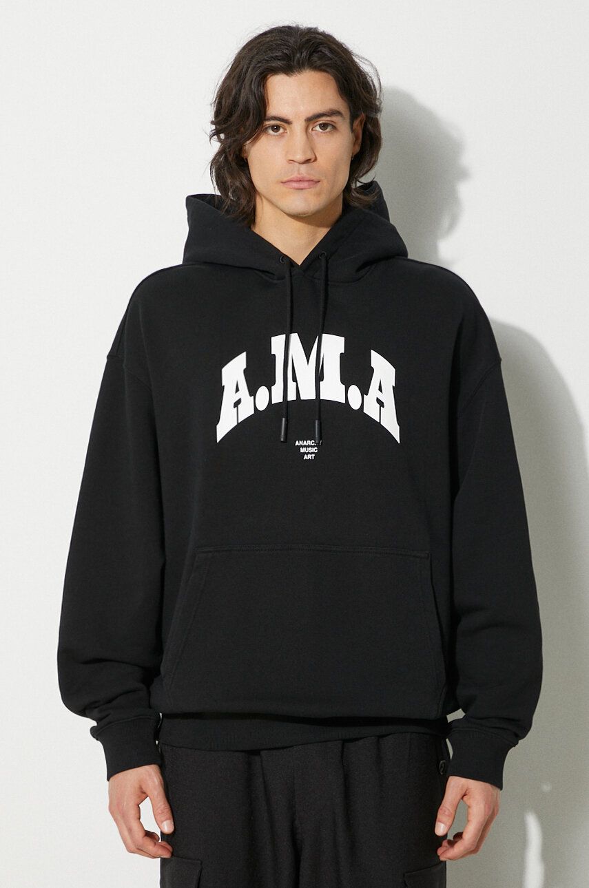 Sweatshirt Marcelo Burlon Hoodie With Print Svart | CMBB106F24FLE0081001, 0
