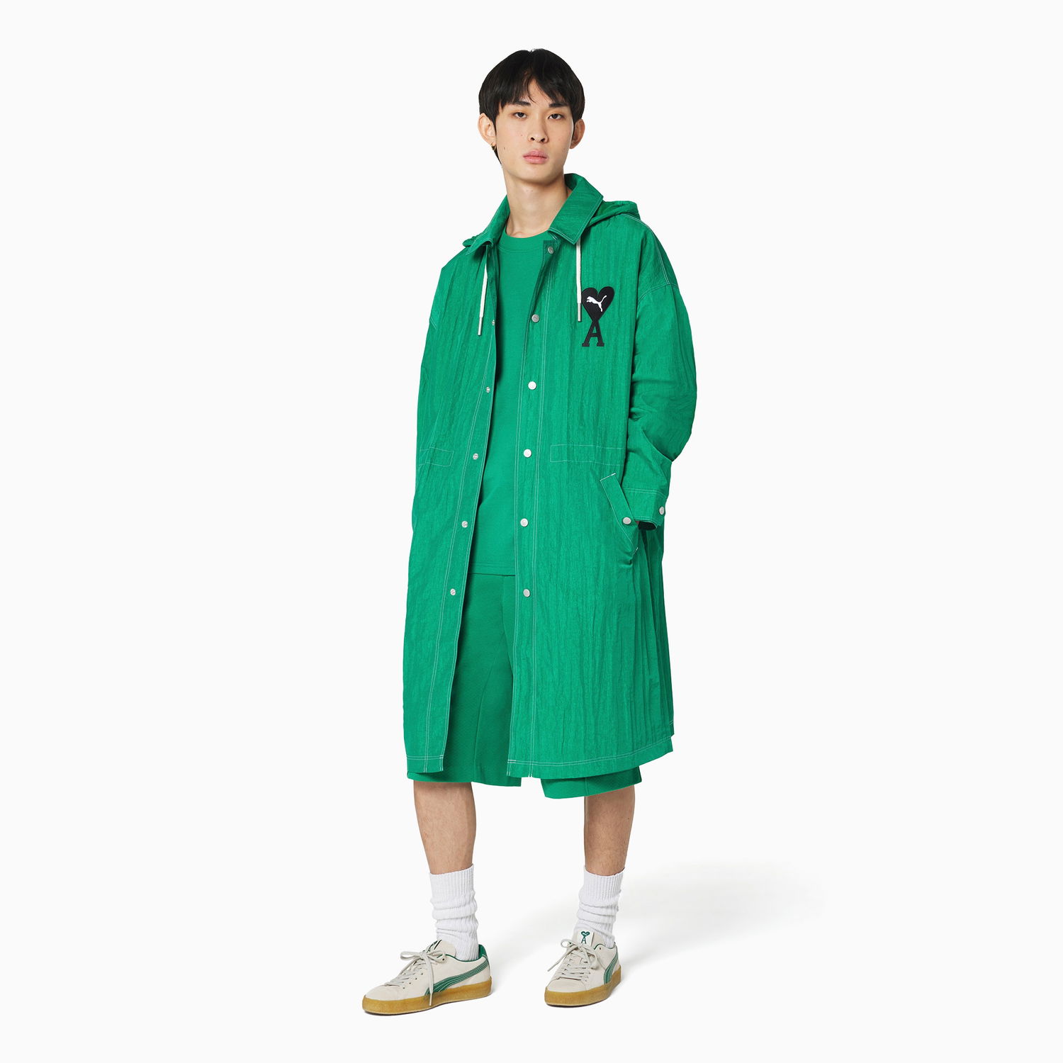 Jacka Puma X AMI Light Nylon Jacket Grön | 534064_96, 0