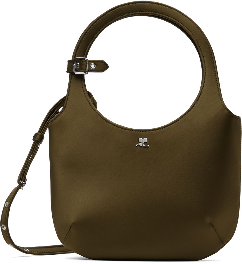 Axelväska Courrèges Courrèges Holy Satin Shoulder Bag Grön | 225GSA102PL0084