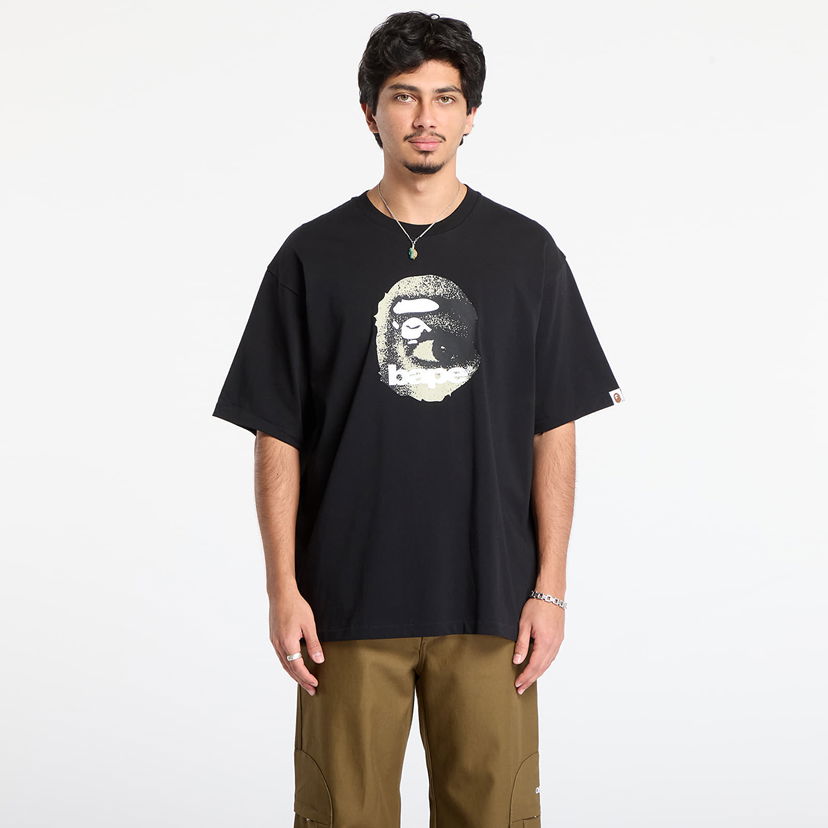 T-shirt BAPE Ape Head Relaxed Fit Tee Svart | 001TEL801307MBLK