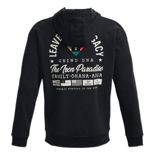 Sweatshirt Under Armour Project Rock Men's Heavyweight Terry Full-Zip Hoodie Svart | 1377436-001
