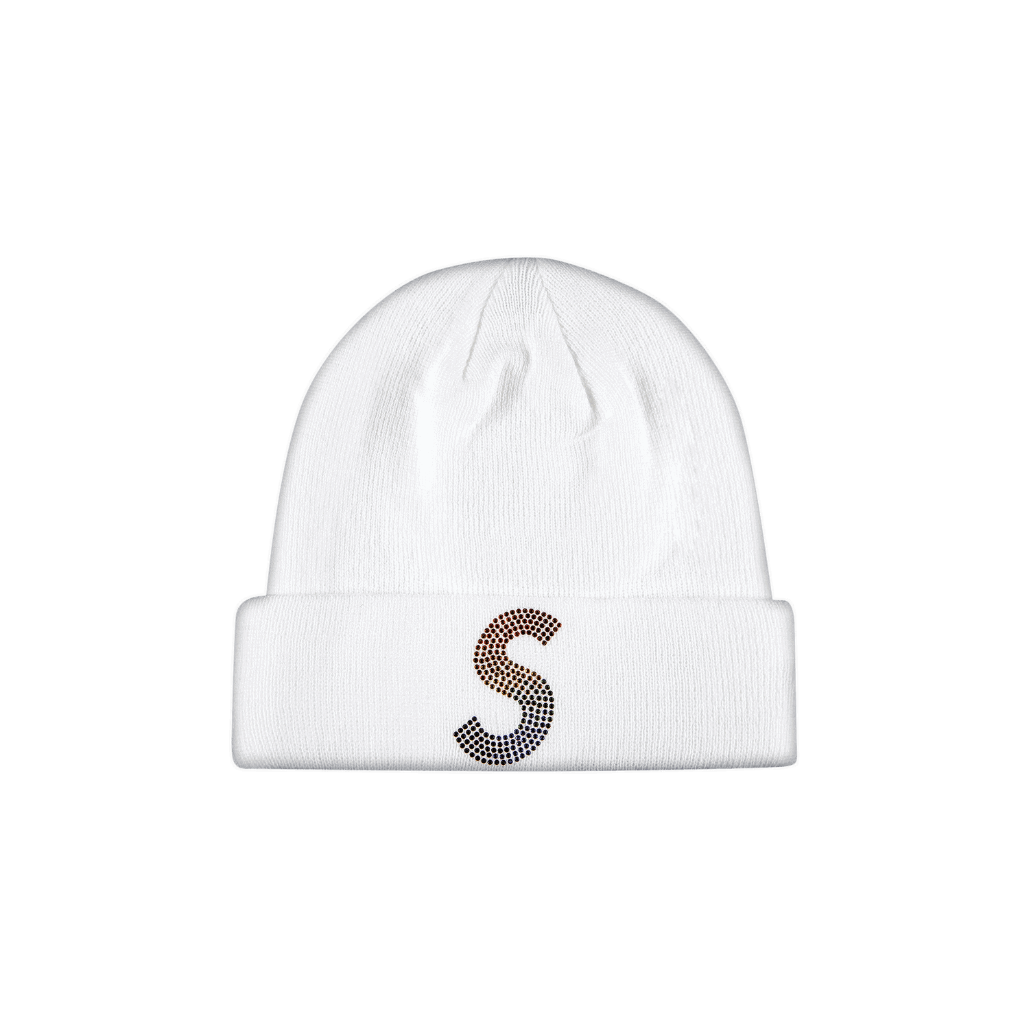 Mössa Supreme New Era x Swarovski S Logo Beanie Vit | SS21BN5 WHITE, 0