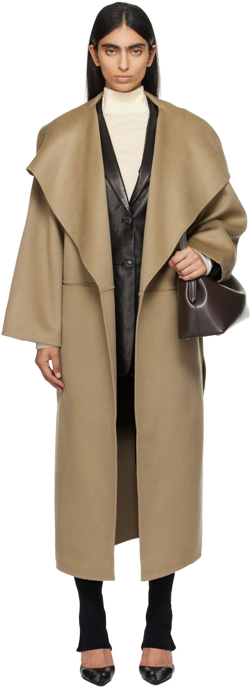 Rockar TOTEME TOTEME Signature Wool Cashmere Overcoat Beige | 234-WRO885-FB0049