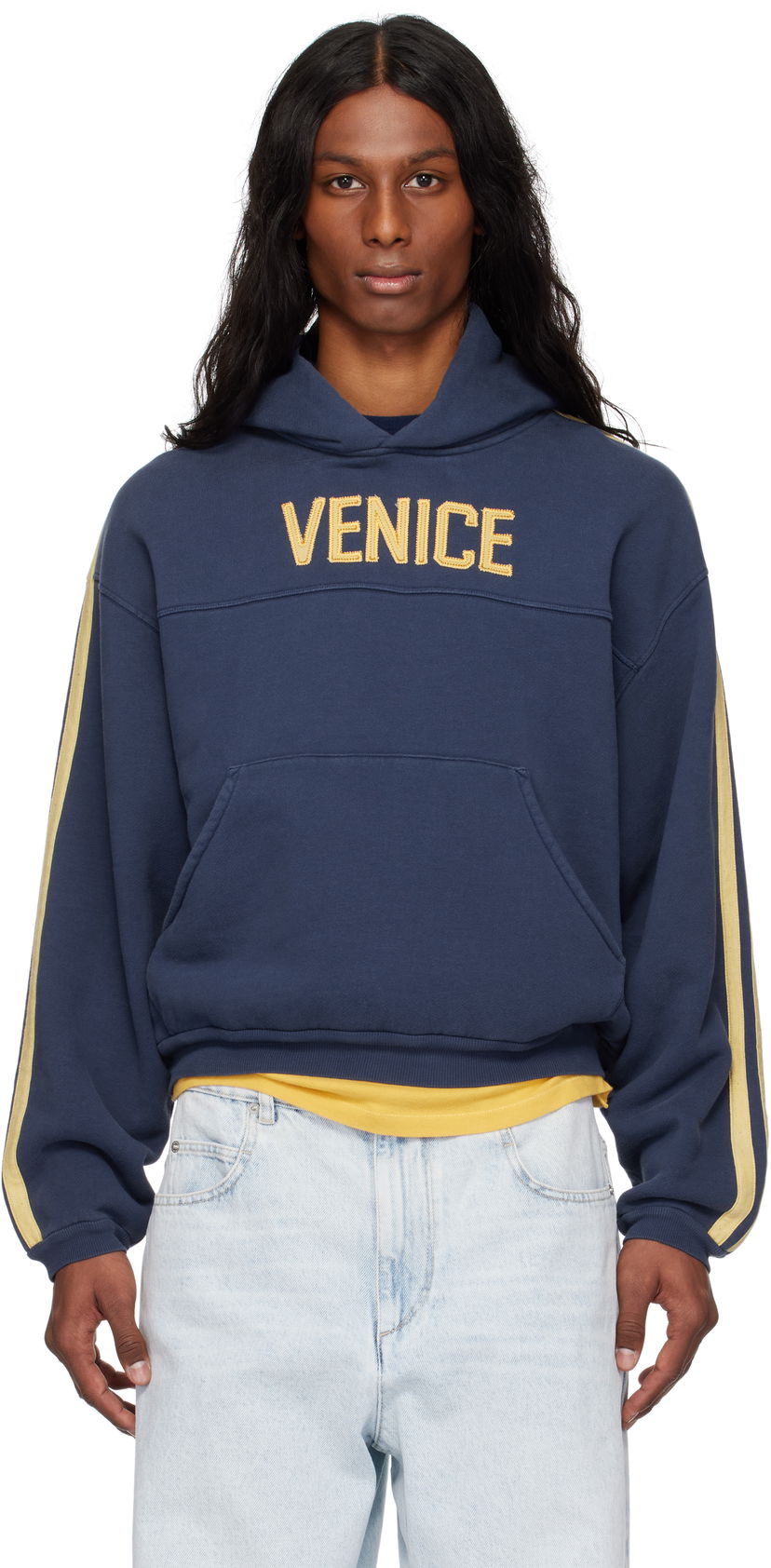 Sweatshirt ERL ERL 'Venice' Football Hoodie Blå | ERL10T026