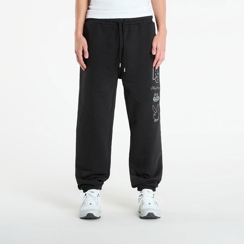 Träningsbyxor Footshop Playboy x FTSHP Varsity Sweatpants UNISEX Black Svart | FTSHP_532
