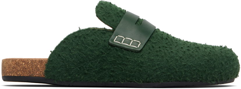 Sneakers och skor JW Anderson JW Anderson Felt Loafers Grön | LF0029-FA0468