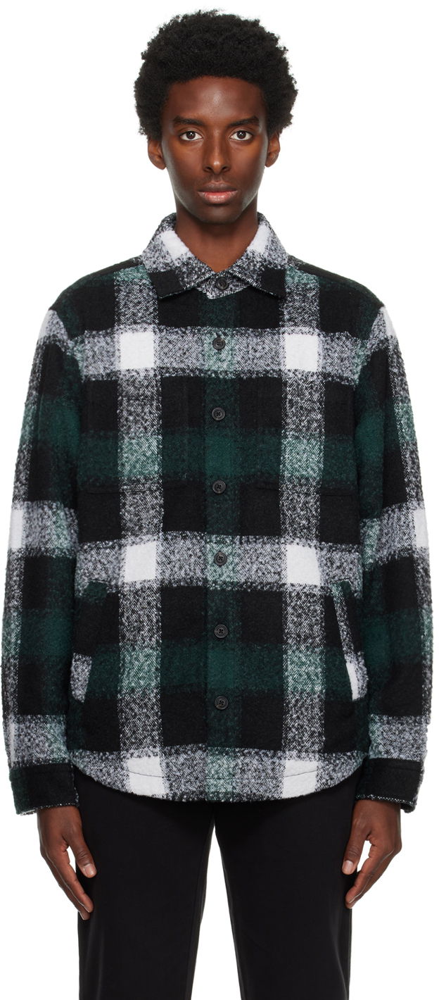 Skjorta BOSS Oversized Plaid Button-Up Shirt Grön | 50502103