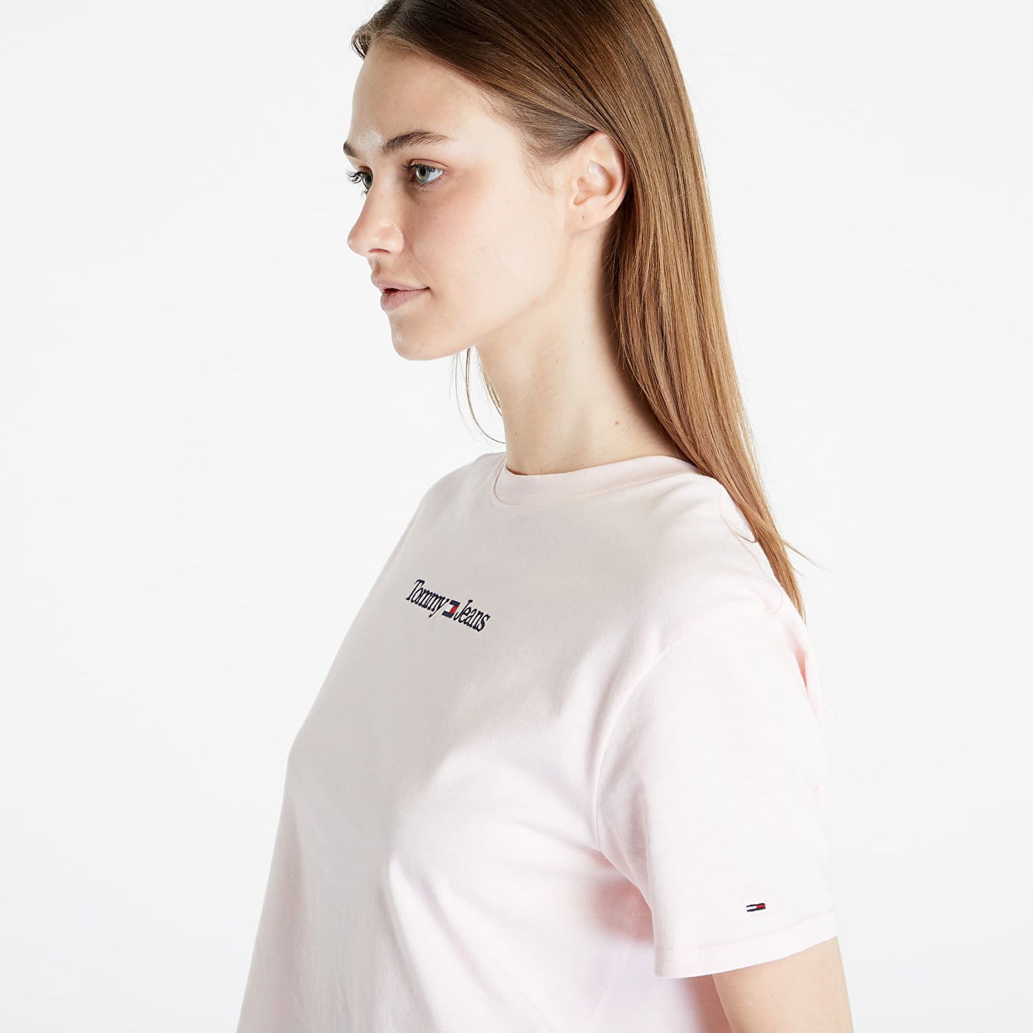 T-shirt Tommy Hilfiger Serif Linear T-Shirt Pink Rosa | DW0DW15049 TJ9, 1