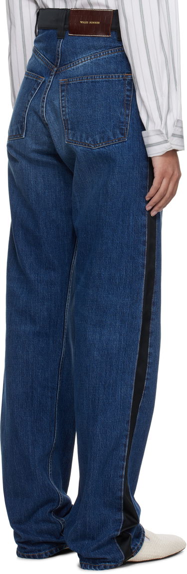 Jeans Wales Bonner Wales Bonner Echo Panelled Jeans Blå | US25DE02-DE01-599-S, 2