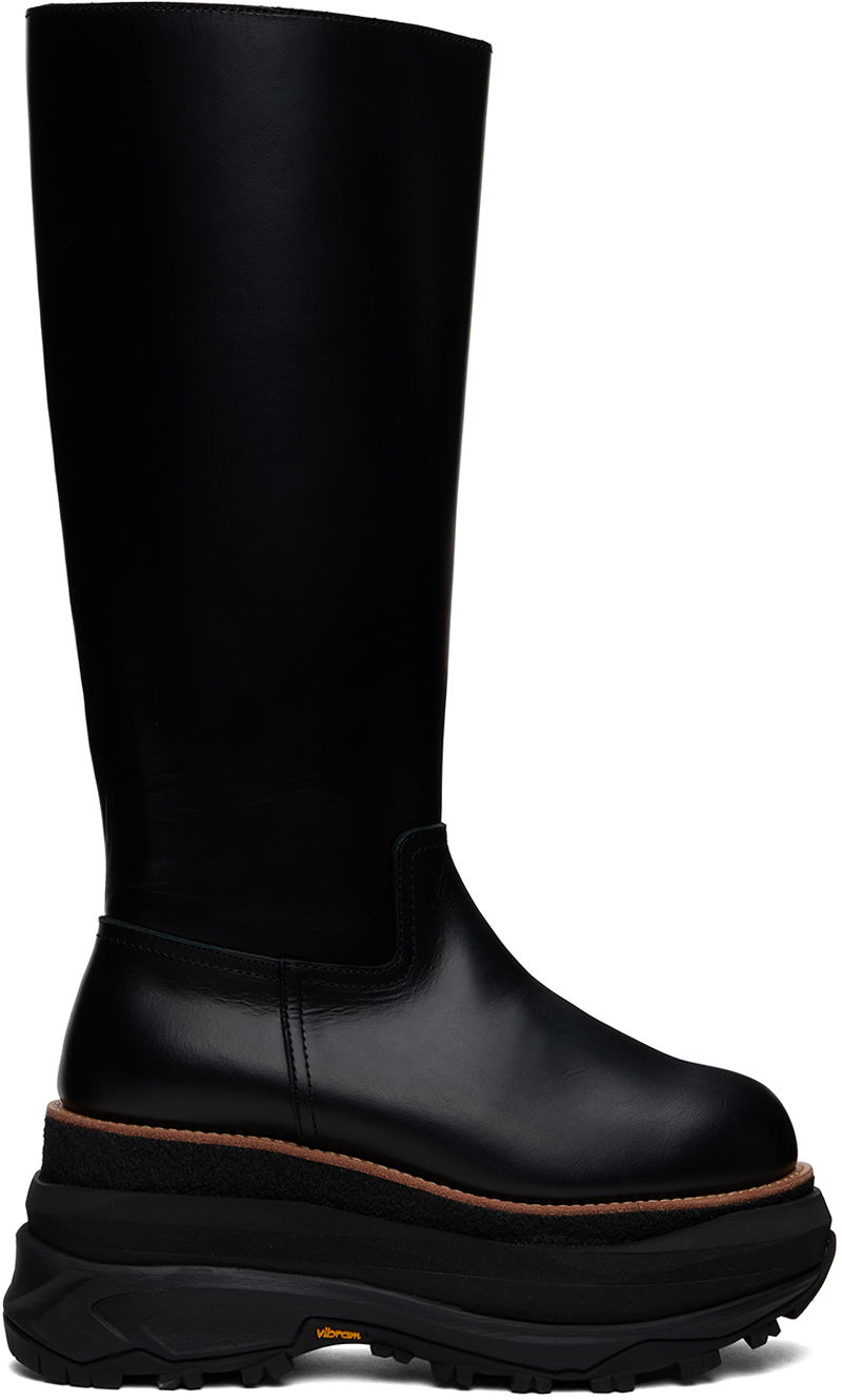 Kläder sacai sacai Long Tall Boots Svart | 24-07474
