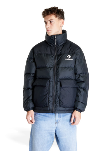Pufferjacka Converse Winter Short Down Jacket Svart | 10023755-A03