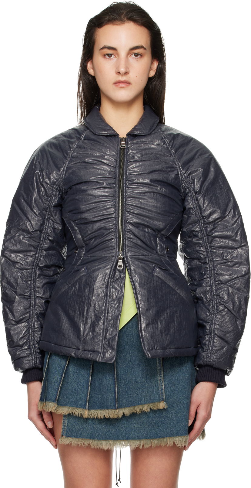 Pufferjacka Andersson Bell Luna Back-Corset Bomber Jacket Blå | awa655w