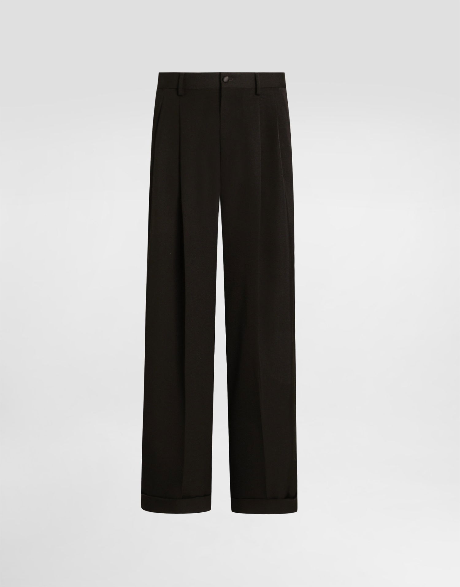 Byxor Dolce & Gabbana Dolce & Gabbana Wool Gabardine Pleated Cropped Trousers Svart | GP17DTFU21EN0000, 0