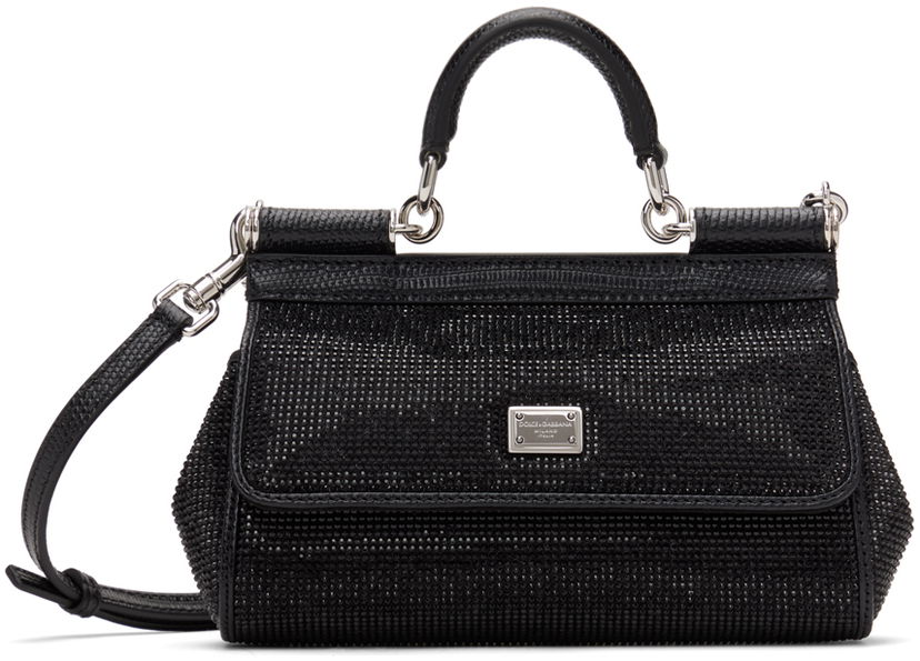 Handväska Dolce & Gabbana Black Kim Kardashian Edition Small Sicily Bag Svart | BB7116 AN154