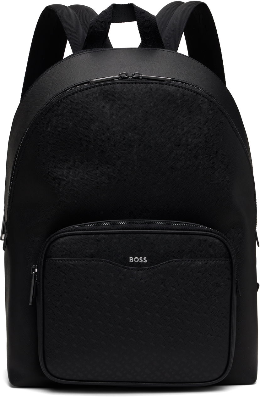 Ryggsäck BOSS Monogram Pocket Backpack Svart | 50542233