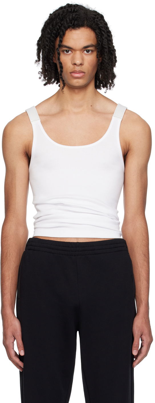 Linne Helmut Lang Seatbelt Tank Vit | O02HW516