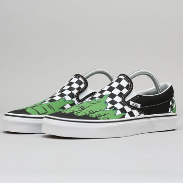 Sneakers och skor Vans Classic Slip-On Marvel hulk / Checkerboard Svart | VA38F7U44, 0