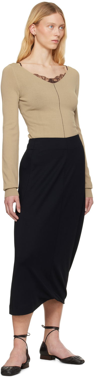 Kjol LEMAIRE Lemaire Twisted Hem Midi Skirt Svart | SK1047 LJ1034, 3