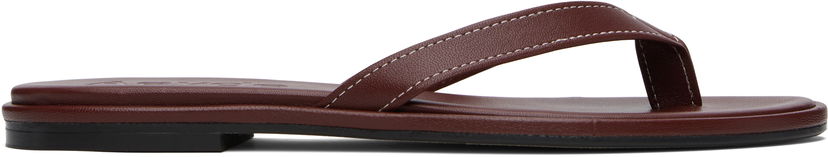 Tillbehör Aeyde Aeyde Melody Leather Toe-Post Flip-Flops Brun | A11-FS-FDMR08FL191-SS25-955-007