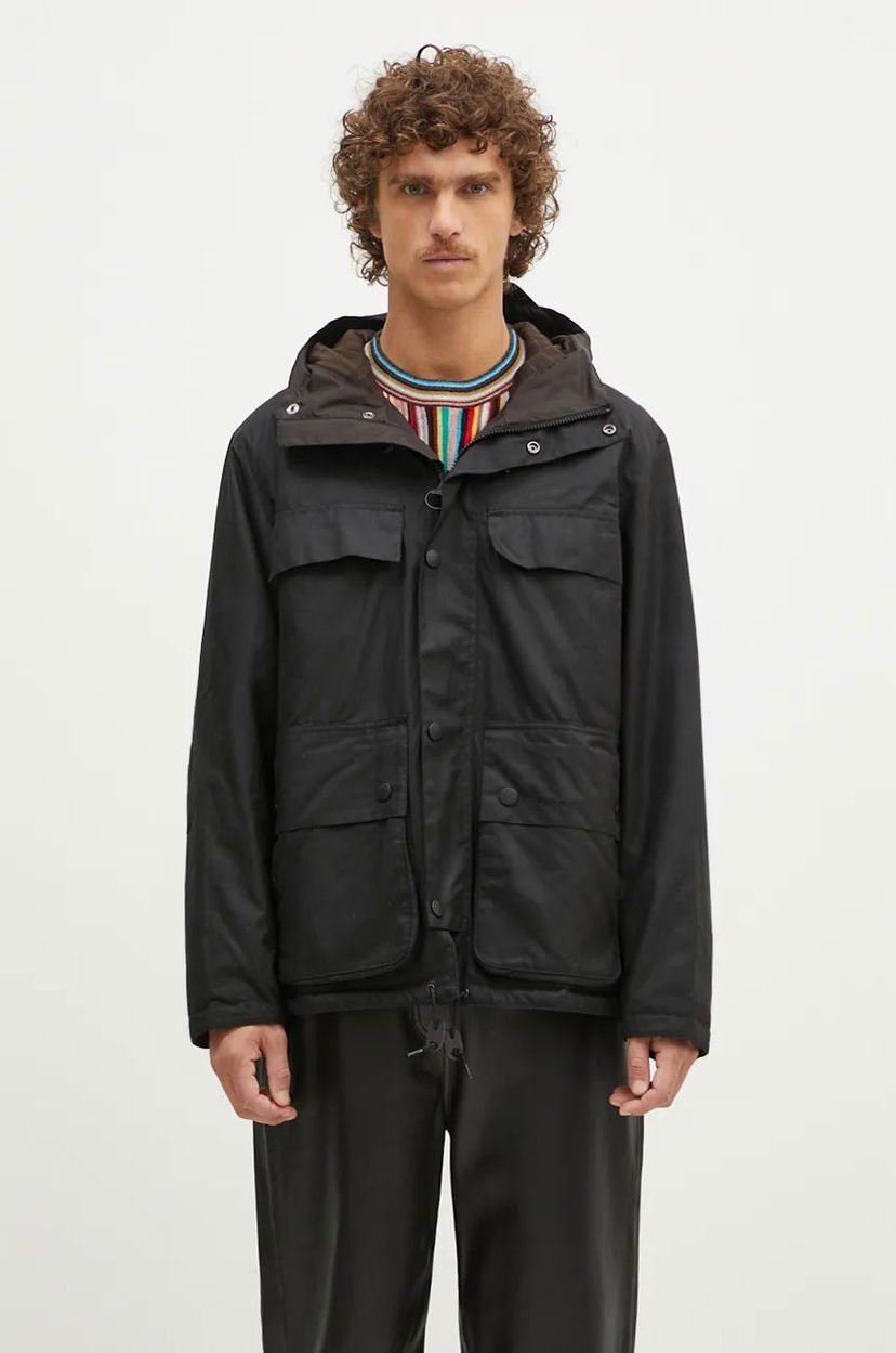Parkas Barbour Durham Wax Jacket Svart | MWX2332
