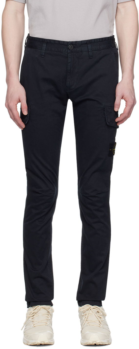 Cargo byxor Stone Island Patch Cargo Pants Mörkblå | 801530604