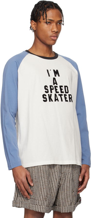 T-shirt Bode Bode 'Skater' Long Sleeve T-Shirt Vit | MRS25CS025, 4