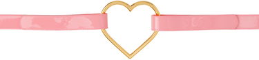 Bälten Blumarine Heart Buckle Leather Belt Vit | P322W145A, 3