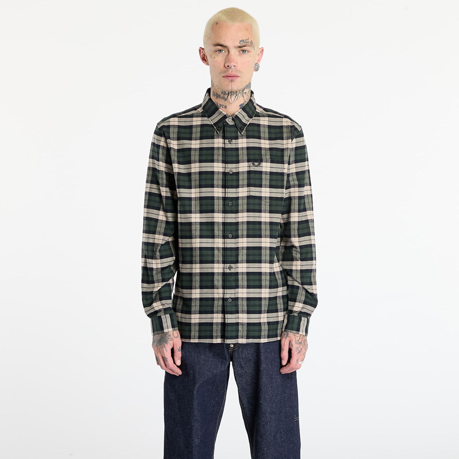 Skjorta Fred Perry Brushed Twill Tartan Shirt Flerfärgad | M1754 X89, 0