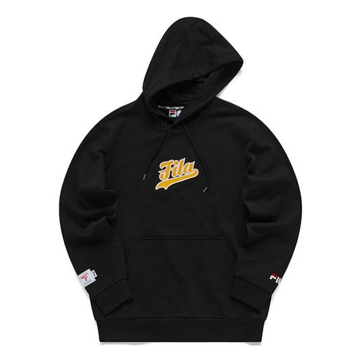 Sweatshirt FILA Fusion Embroidered Logo Knit Hoodie Svart | T11M112205F-BK
