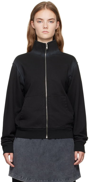 Sweatshirt We11done Embroidered-Logo Track Jacket Svart | WD-TJ2-24-815-U-BK, 0