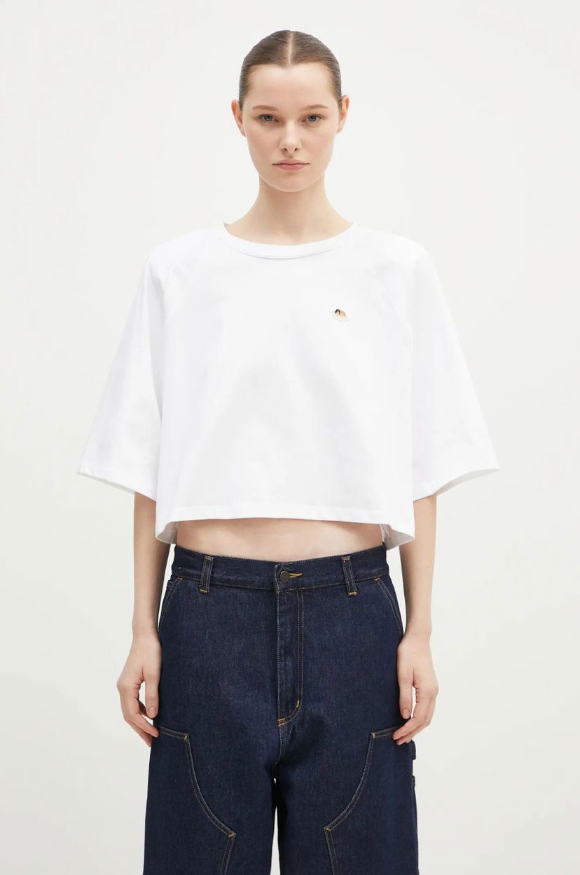 Crop top Fiorucci Angel Cropped T-Shirt Vit | W01FPTSH106CJ01WH01