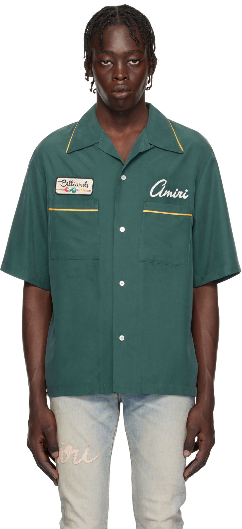 Skjorta AMIRI 'Billiards Club' Camp Shirt Grön | AMSTCA1071