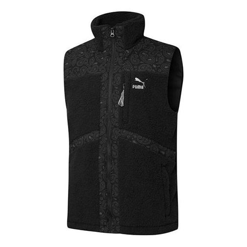 Väst Puma Paisley Woven Sherpa Vest Svart | 534977-01