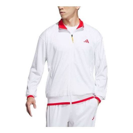 Träningsoverall adidas Originals Knit Tennis Jacket Vit | IV7578