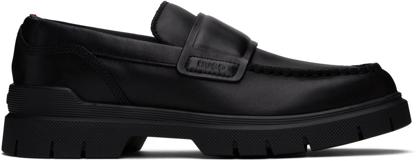 Sneakers och skor BOSS Hugo Double Stitching Loafers Svart | 50536158