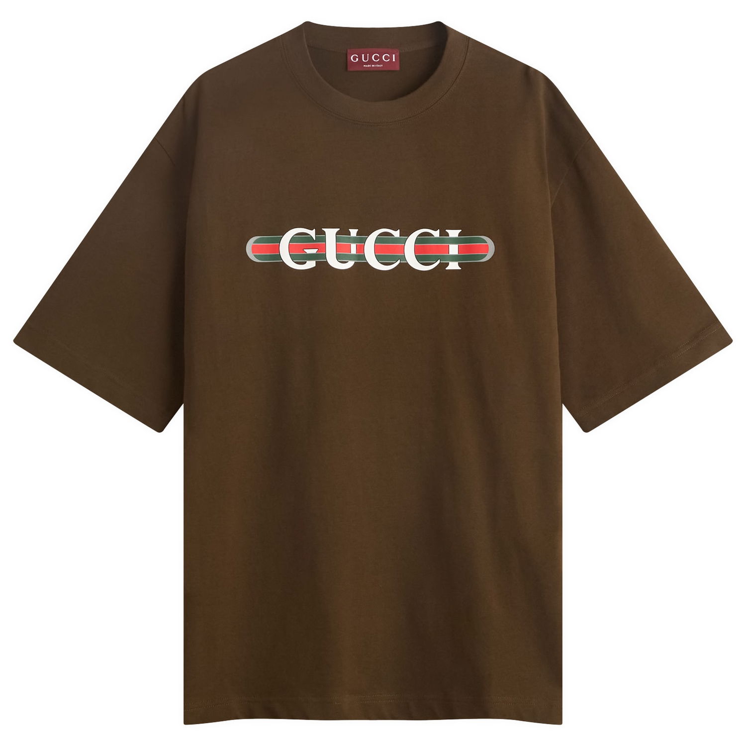 T-shirt Gucci Men's Interlocking Logo Heavy Cotton T-Shirt Size Large Brun | 798115-XJHDG-2240, 0