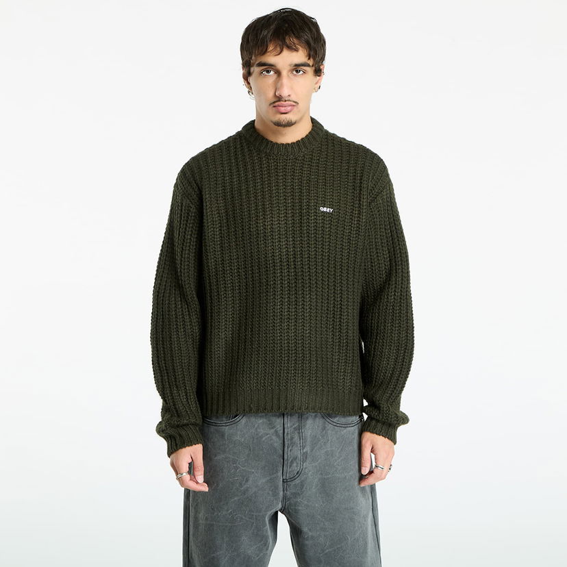 Sweater OBEY OBEY Bold Chunky Sweater Grön | 151000108-RSI