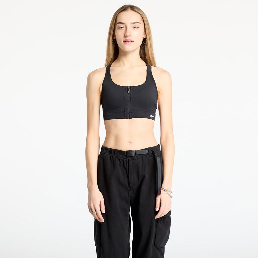 Behå Reebok Reebok Lux Front-Zip High Bralet Svart | 100214818